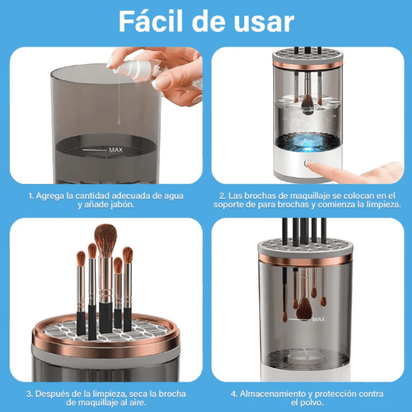 Limpiador de Brochas Eléctrico Recargable, Portátil