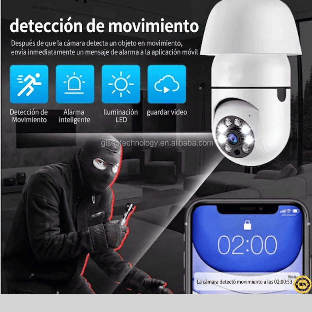 Camara de Seguridad Tipo Bombilla